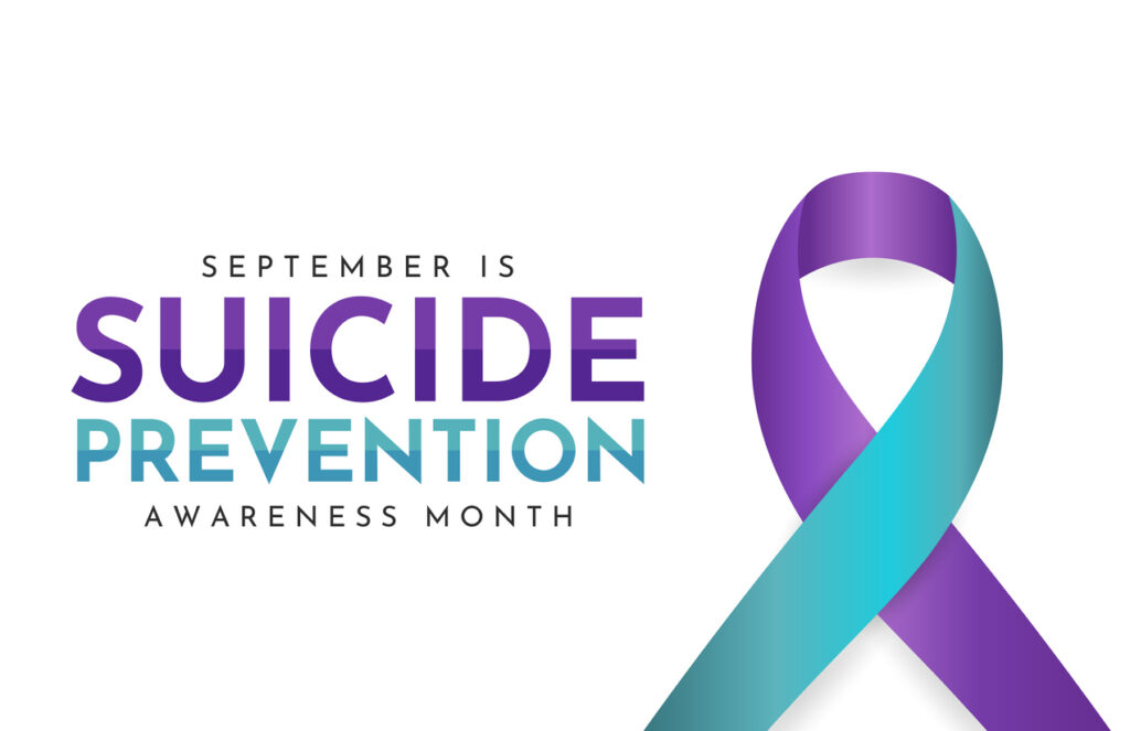 Suicide Prevention Awareness Month background, September.